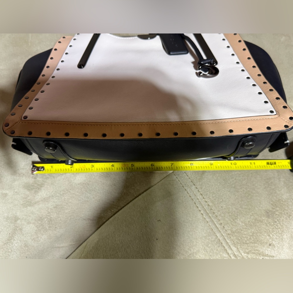 Coach NWOT Dreamer Black/White, and Tan Shoulder Bag! - Picture 13 of 16